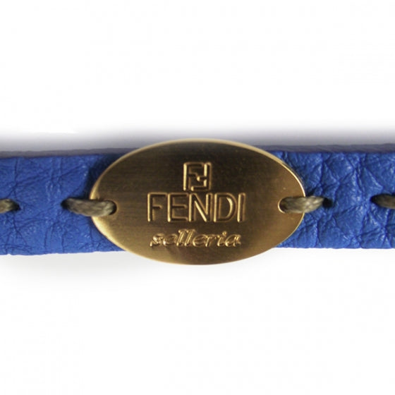 Fendi Calfskin Romano Selleria Bracelet Blue 5 of 5