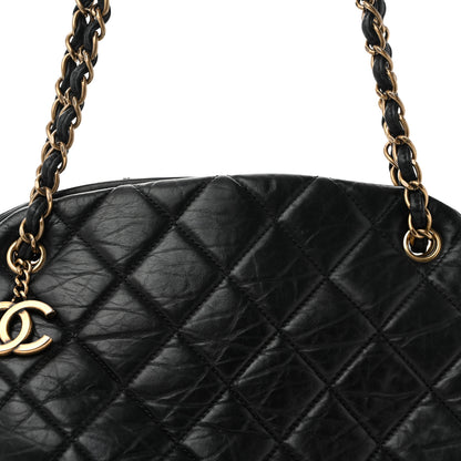 Chanel Aged Calfskin Large Just Mademoiselle Bowling Bag Black 17 of 27