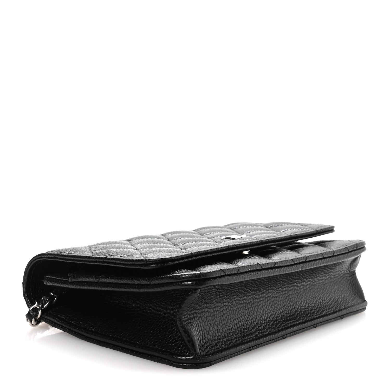 Chanel Lambskin Quilted Wallet On Chain WOC Black 4 of 12