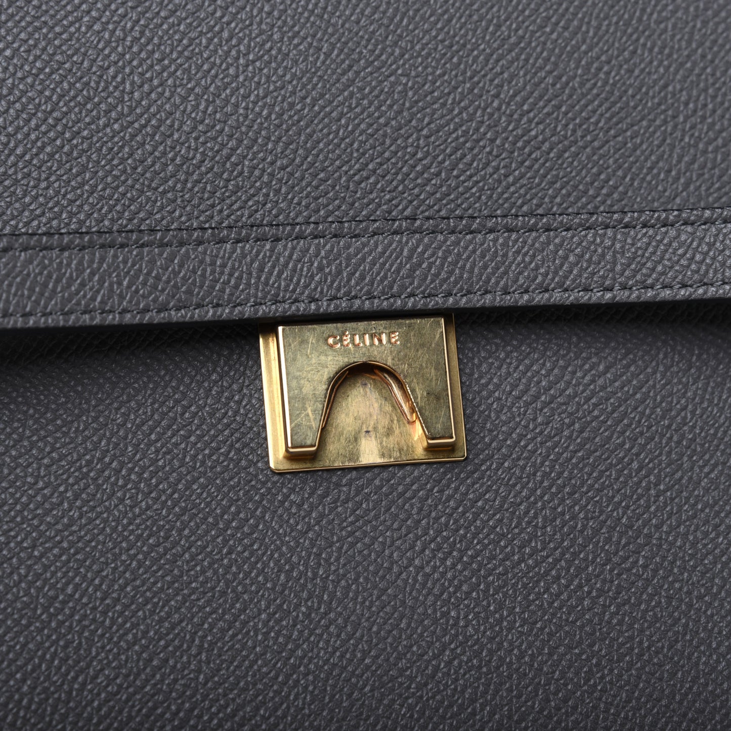 Grained Calfskin Mini Belt Bag Grey