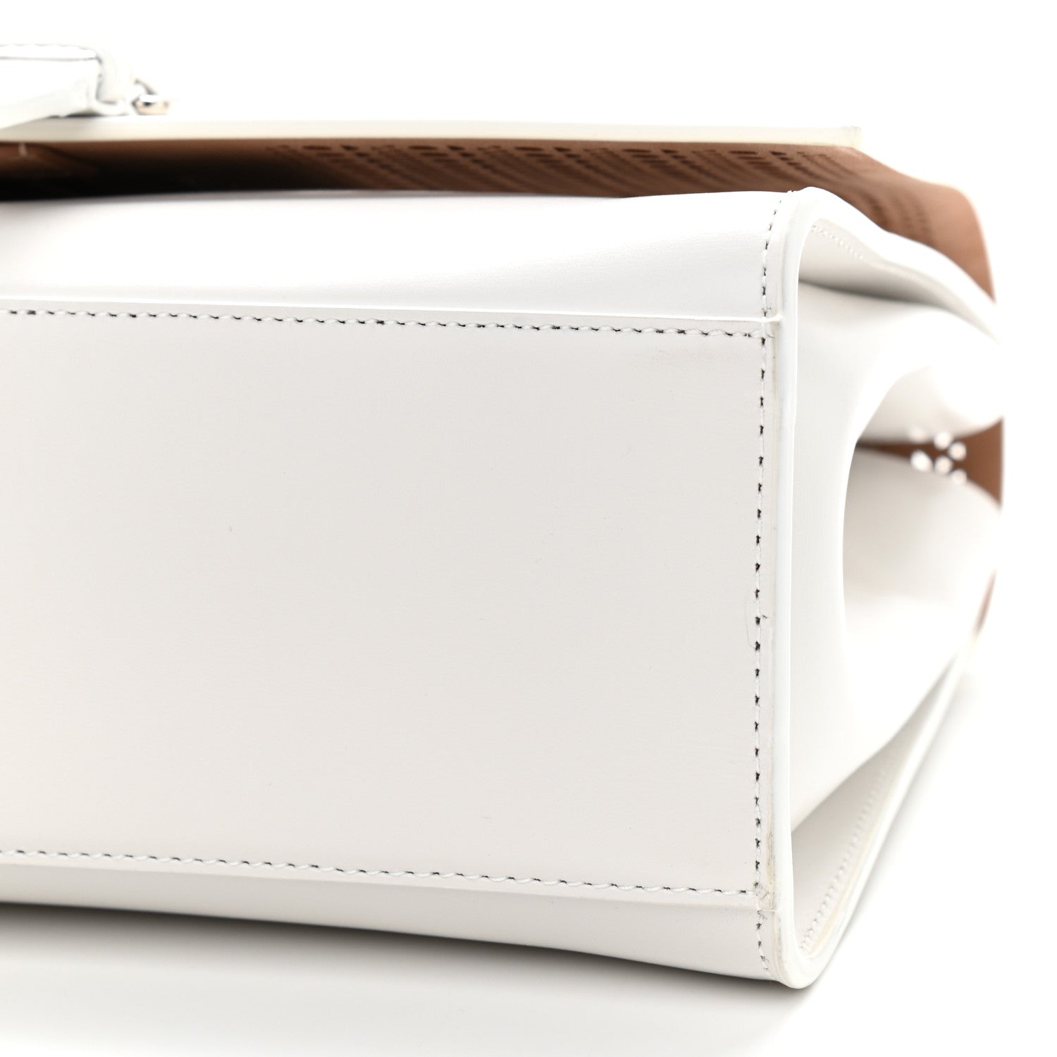 Alaia Calfskin Laser Cut Bellechasse 29 Top Handle Bag White 9 of 11