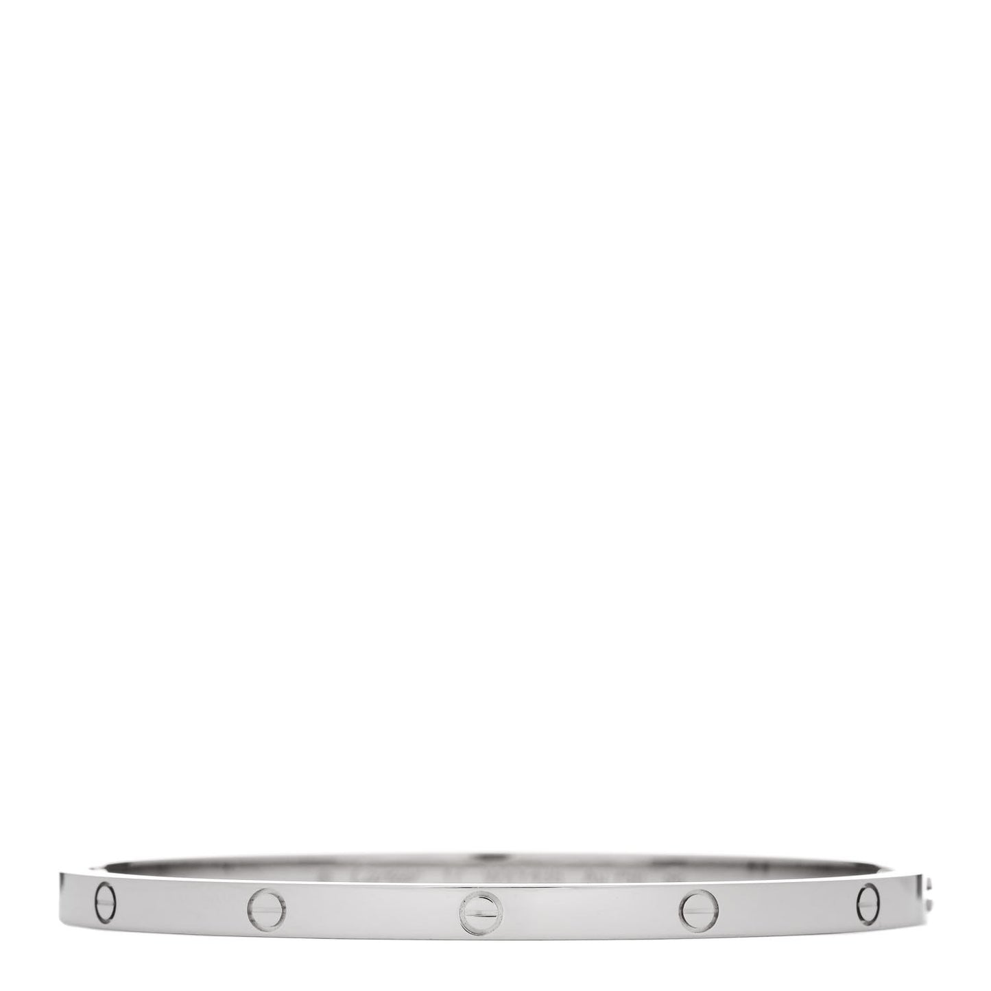 18K White Gold Small LOVE Bracelet 17