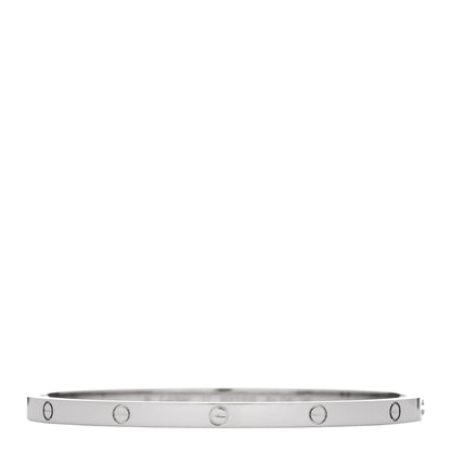 Cartier 18K White Gold Small LOVE Bracelet 17 1 of 8