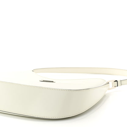 Prada Spazzolato Cleo Shoulder Bag White Black 9 of 9