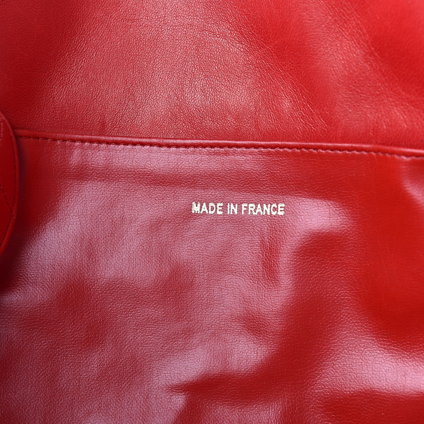 Lambskin Quilted Large Shoulder Bag Red
