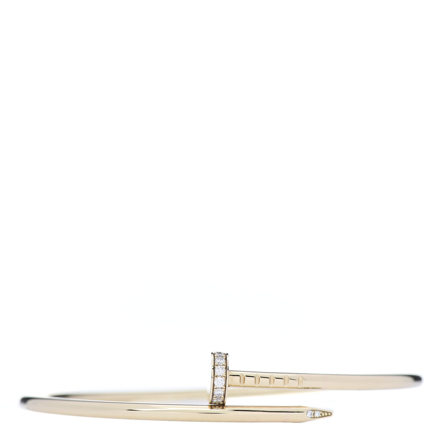 Cartier 18K Yellow Gold Diamond Small Juste Un Clou Bracelet 16 1 of 5