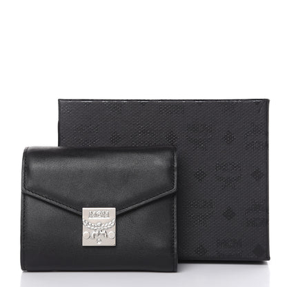 MCM Calfskin Compact Wallet Black 7 of 7