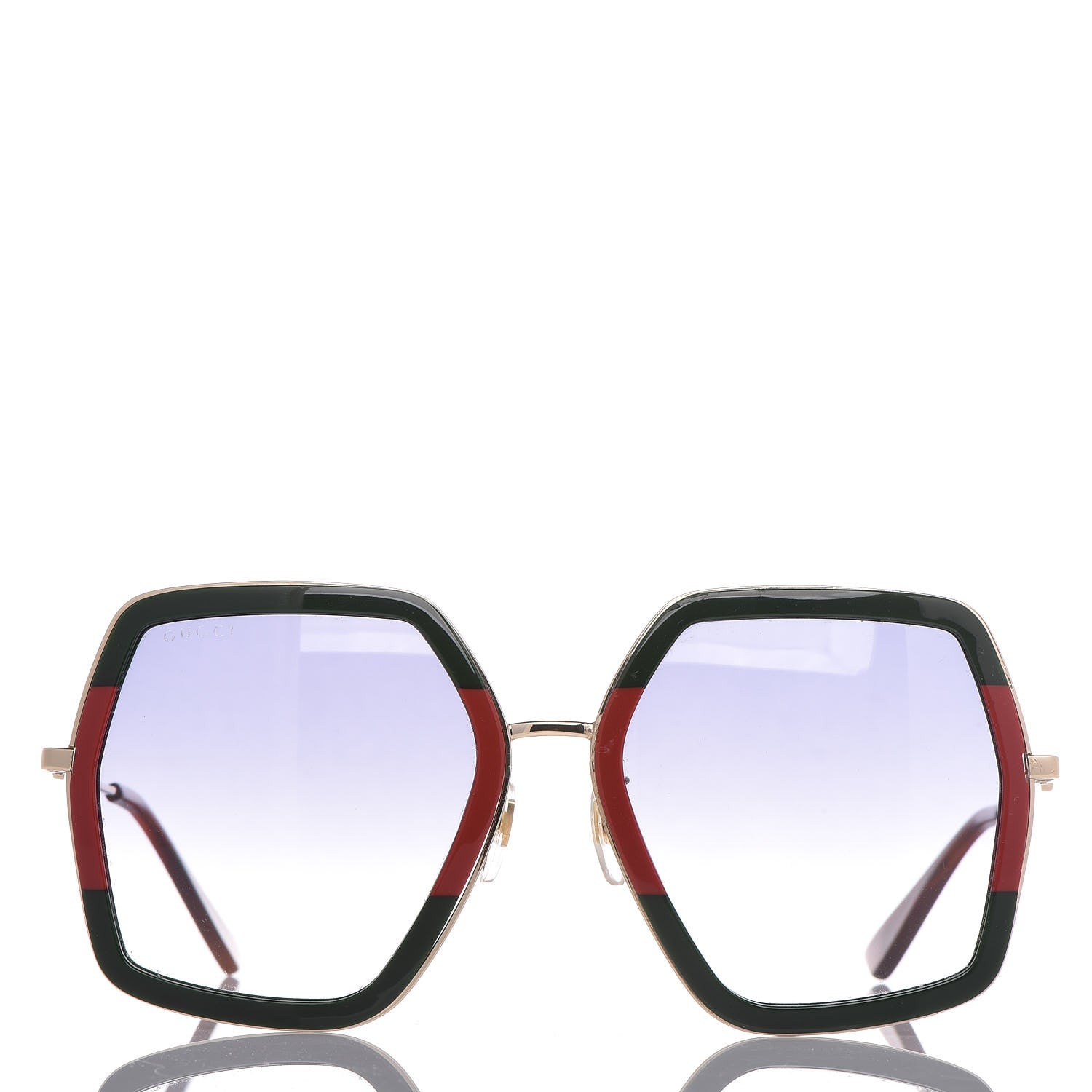 Gucci Square Frame Web GG0106S Sunglasses Tortoise 2 of 8