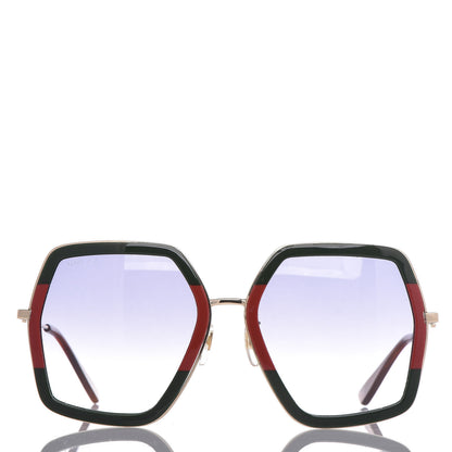 Gucci Square Frame Web GG0106S Sunglasses Tortoise 2 of 8