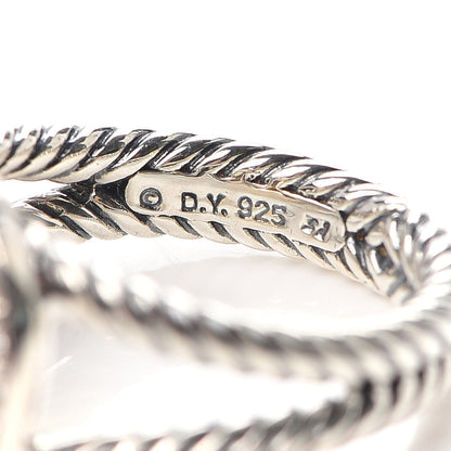 David Yurman Sterling Silver Diamond Citrine 8mm Petite Cerise Ring 54 7 4 of 4