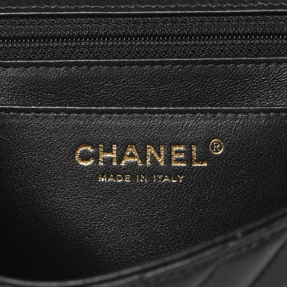 Chanel Lambskin Chevron Quilted Mini Rectangular Flap Black 6 of 8