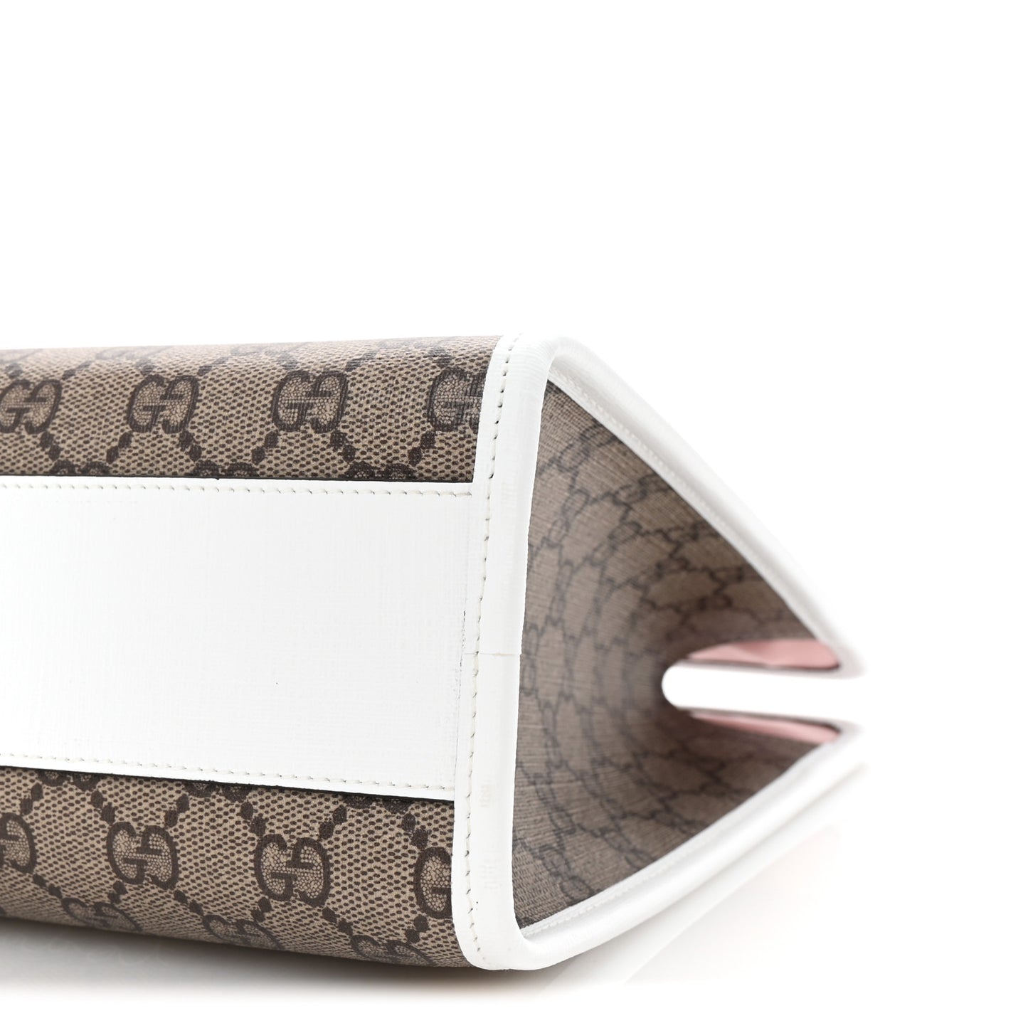 GG Supreme Monogram Cat Childrens Tote Beige Ebony White