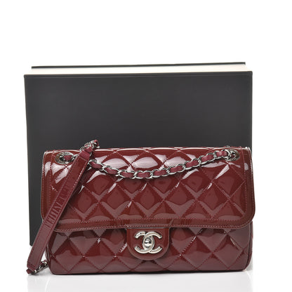 Chanel Patent Quilted Large Coco Shine Flap Burgundy 11 of 11