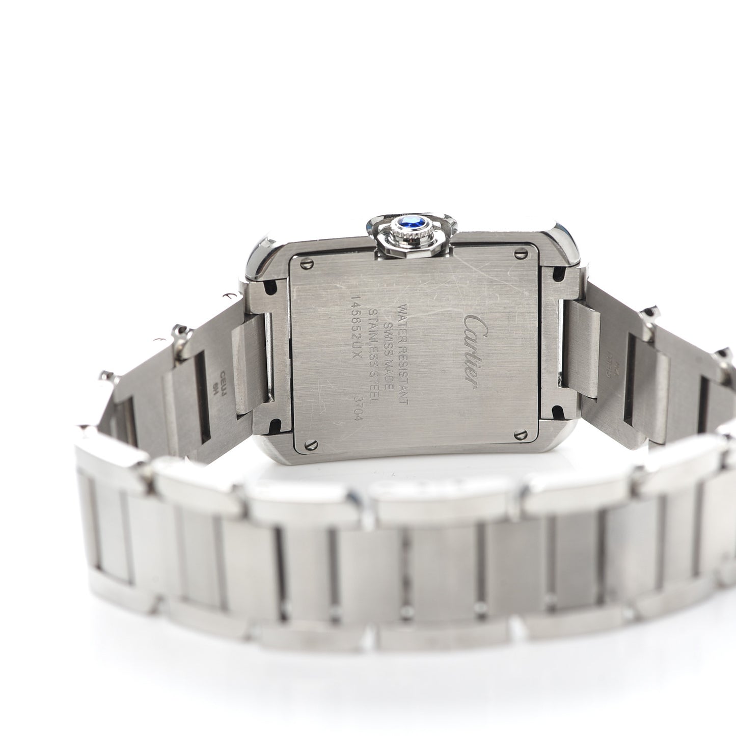 Stainless Steel 23mm Tank Anglaise Quartz Watch