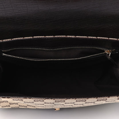 Gucci Monogram Web Top Handle Bag Dark Brown 4 of 6