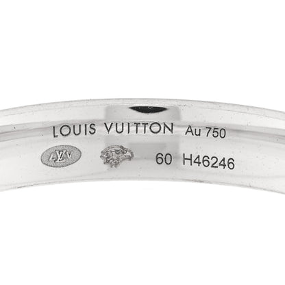 Louis Vuitton 18K White Gold Diamond Le Damier Ring 60 9 4 of 4