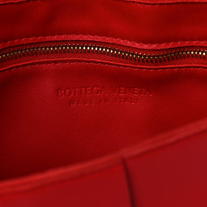 Bottega Veneta Lambskin Maxi Intrecciato Cassette Crossbody Bag Bright Red 5 of 10