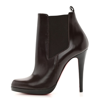 Christian Louboutin Calfskin Bang Bang 100 Eden Ankle Boots 37 Brown 1 of 7