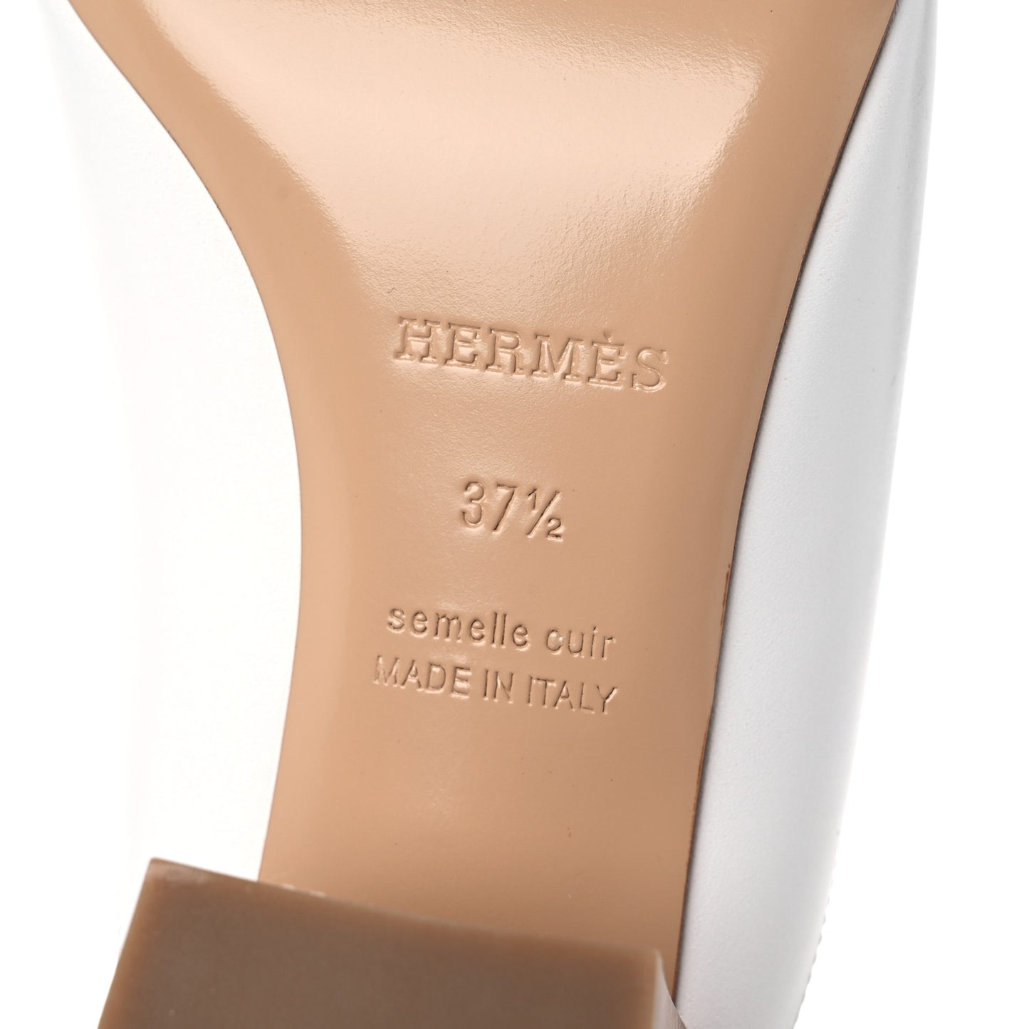 Calfskin Alma Mules 37.5 White