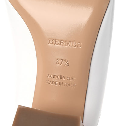 Hermes Calfskin Alma Mules 37.5 White 6 of 9