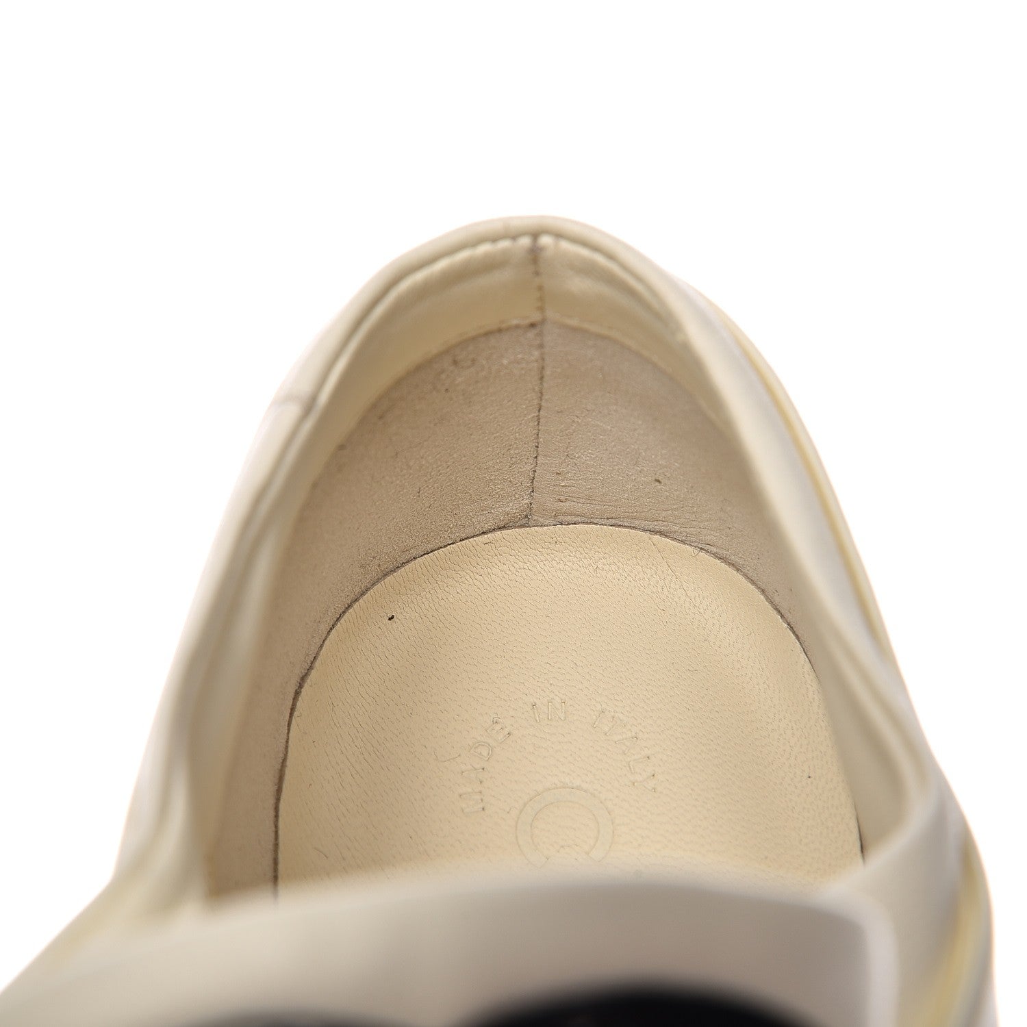 Chanel Lambskin Patent Cap Toe CC Sneakers 38 White Black 11 of 12
