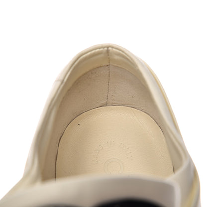 Chanel Lambskin Patent Cap Toe CC Sneakers 38 White Black 11 of 12
