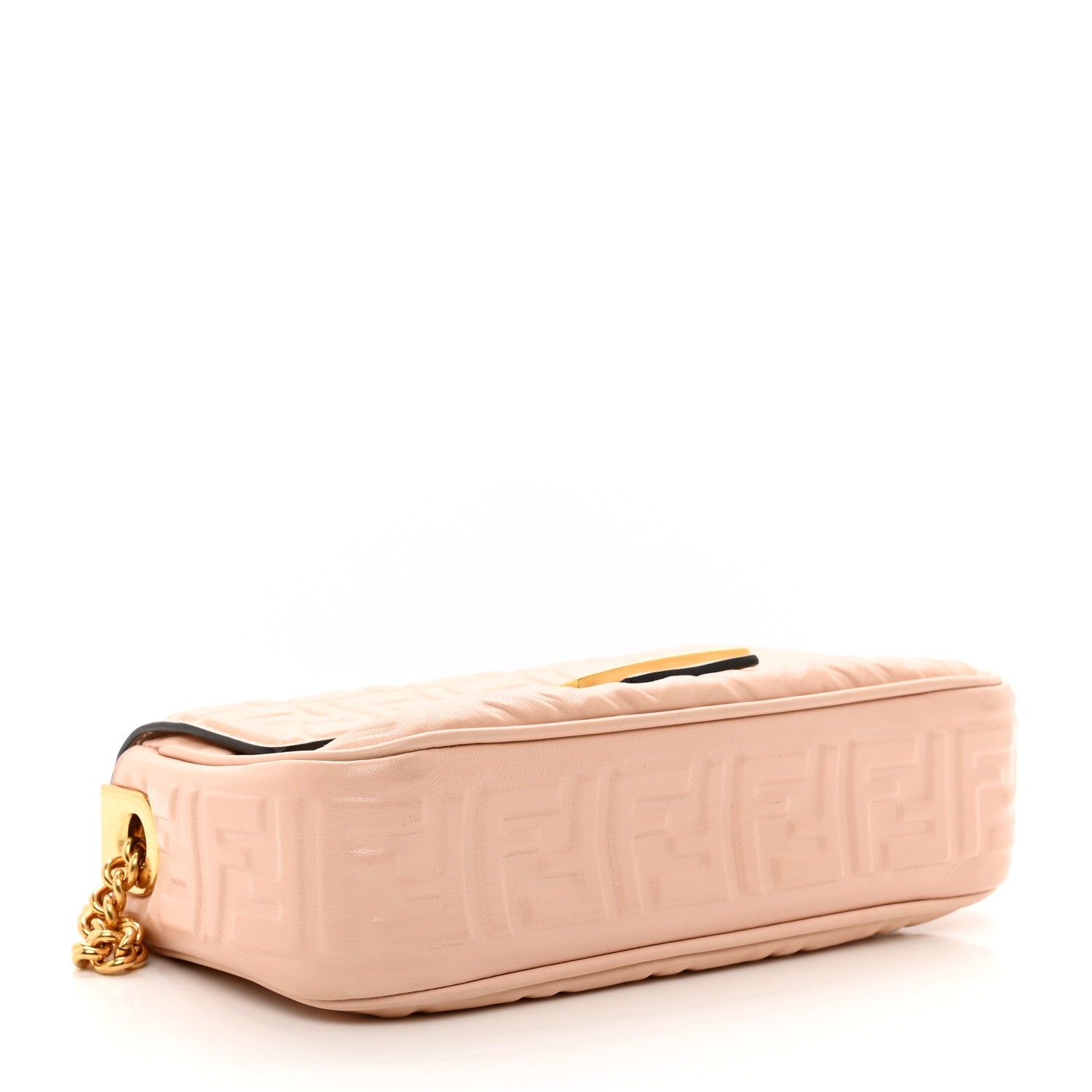 Fendi Nappa Small FF Embossed Midi Chain Baguette Light Rose 4 of 10
