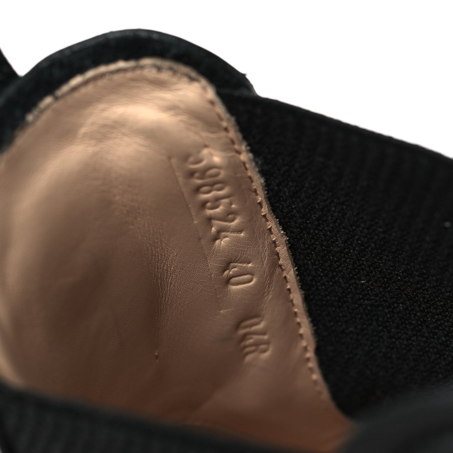 Calfskin Logo Ankle Boots 40 Black