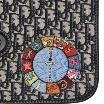 Christian Dior Oblique Tarot Fold Over Clutch Blue 10 of 11
