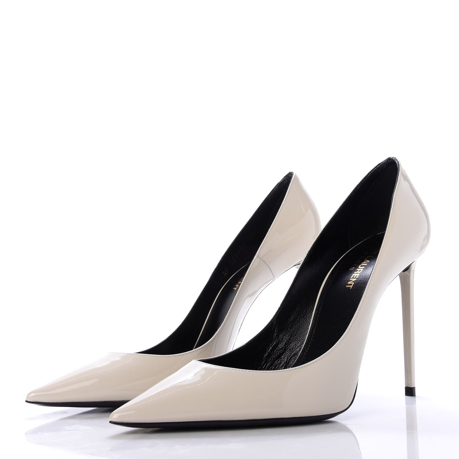 Saint Laurent Patent Calfskin Zoe 105 Pump 38.5 White 3 of 10