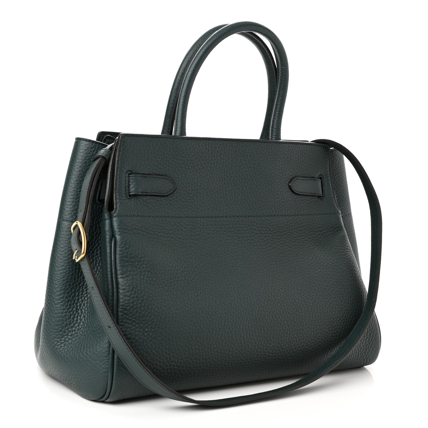 Heavy Grain Belted Bayswater Tote Mulberry Green