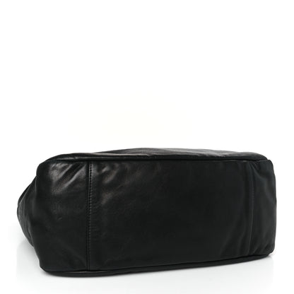 Chanel Lambskin Pleated CC Shoulder Bag Black 4 of 10