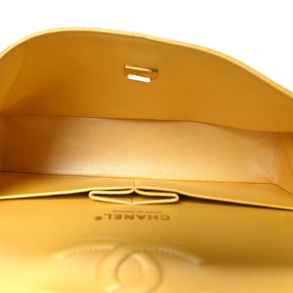 Chanel Iridescent Caviar Quilted Medium Double Flap Yellow 5 of 12