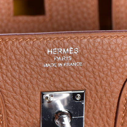 Hermes Togo Swift Officier Birkin 25 Gold Ambre 22 of 35