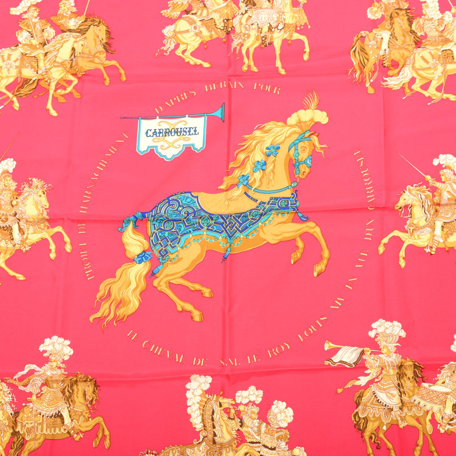 Hermes Silk Carrousel Scarf 90 3 of 5
