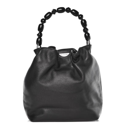 Christian Dior Calfskin Maris Pearl Beaded Mini Tote Black 1 of 10