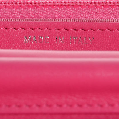 Chanel Lambskin Quilted Wallet On Chain WOC Dark Pink 7 of 9