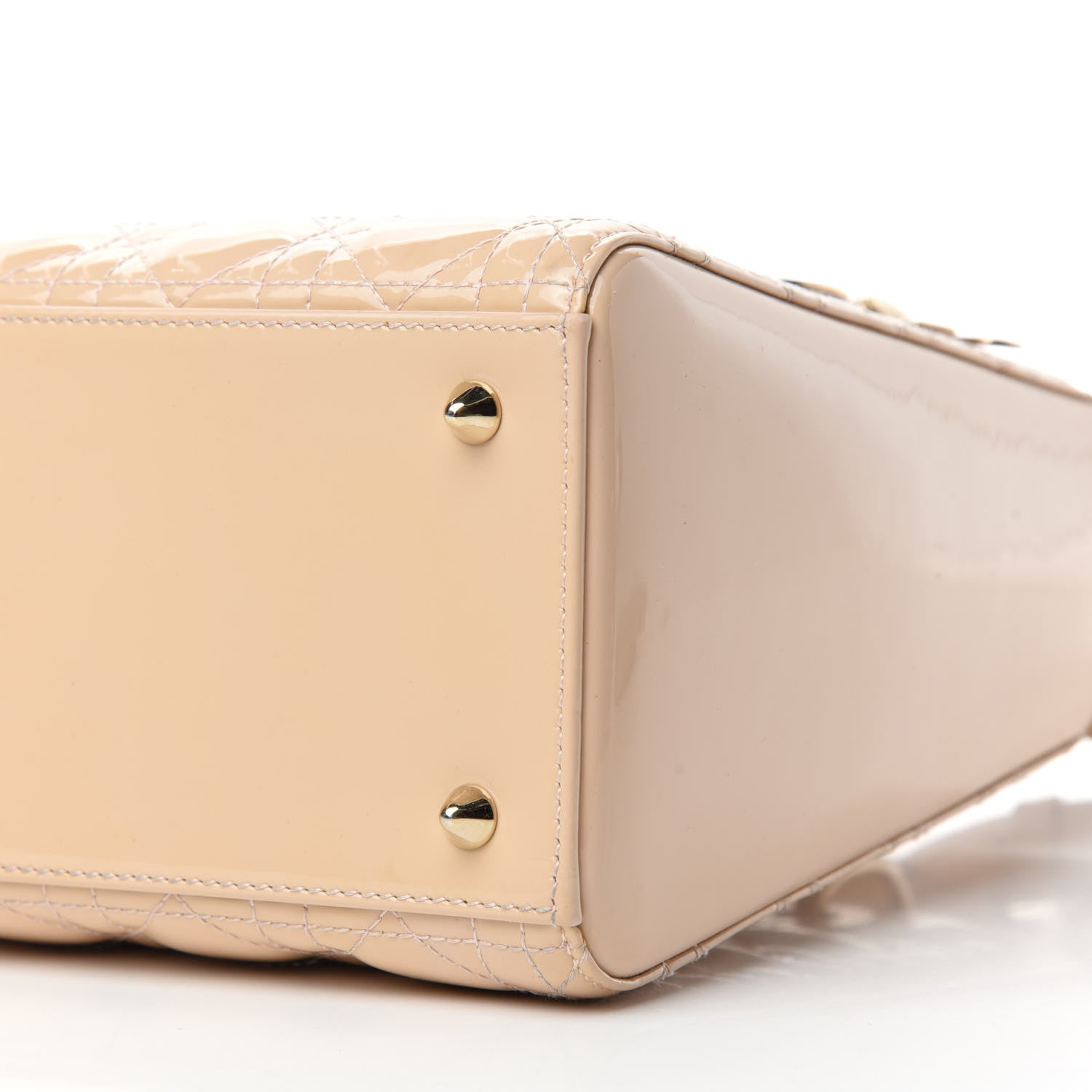 Christian Dior Patent Cannage Medium Lady Dior Beige 7 of 10