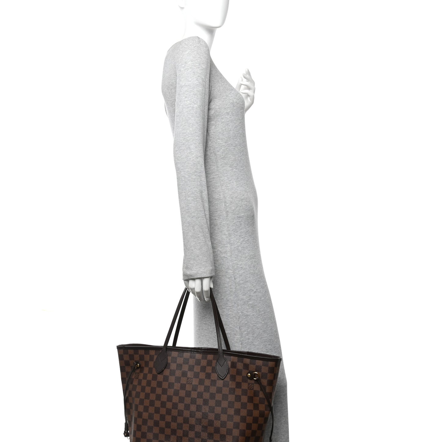 Damier Ebene Neo Neverfull MM Rose Ballerine
