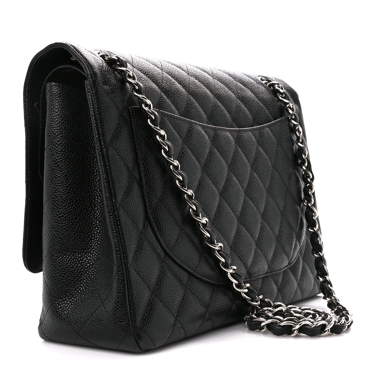 Chanel Caviar Quilted Maxi Double Flap Black 3 of 11