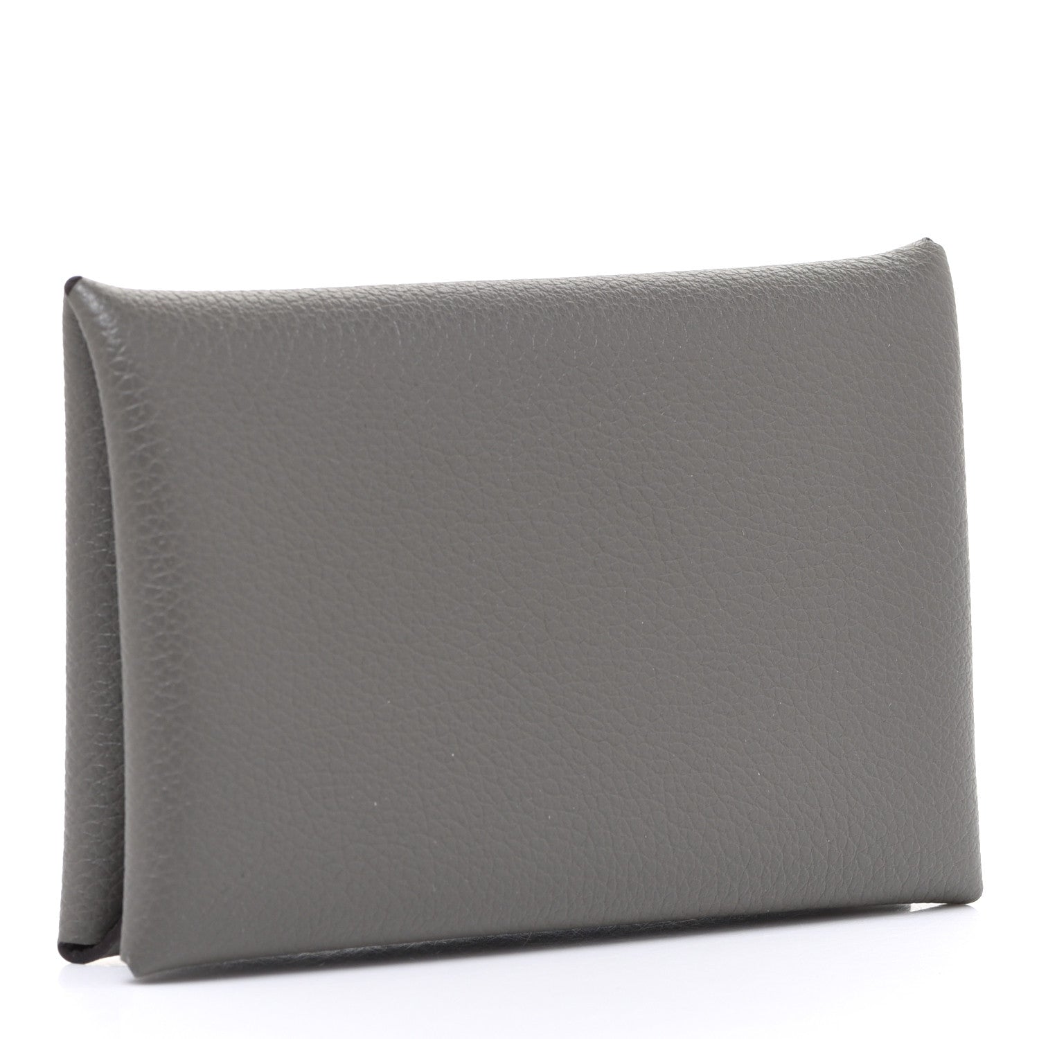 Hermes Evercolor Calvi Card Case Gris Meyer 3 of 7