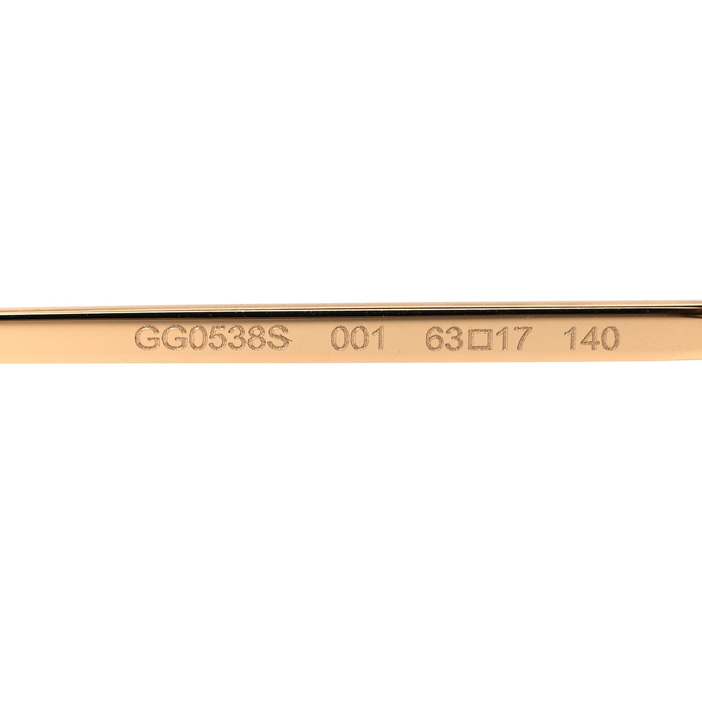 Rectangular Sunglasses GG0538S Gold Black
