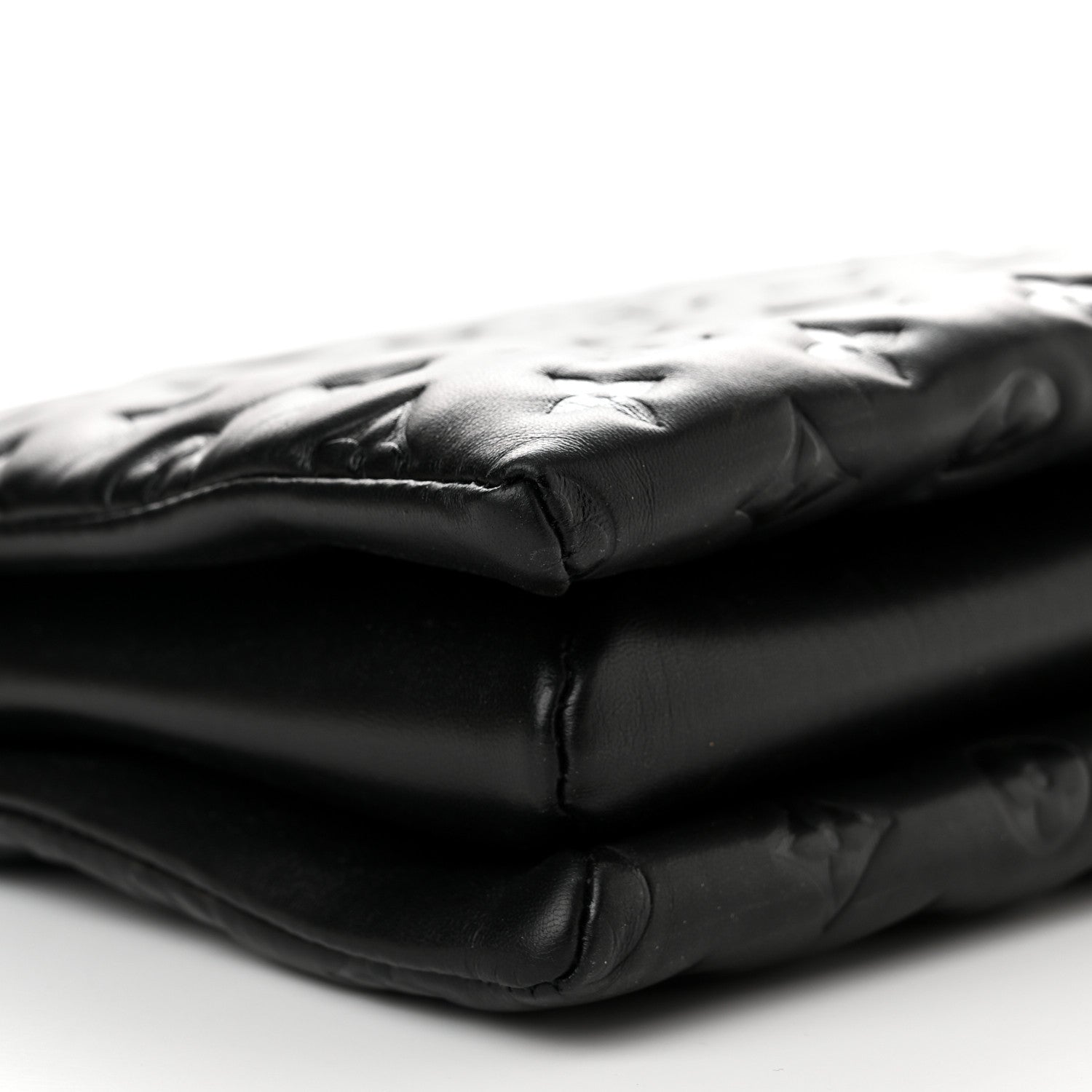 Louis Vuitton Lambskin Embossed Monogram Coussin PM Black 9 of 11