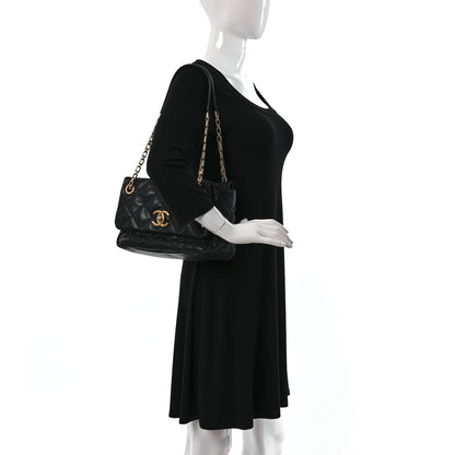 Chanel Calfskin Quilted Retro Chain Tote Black 2 of 12