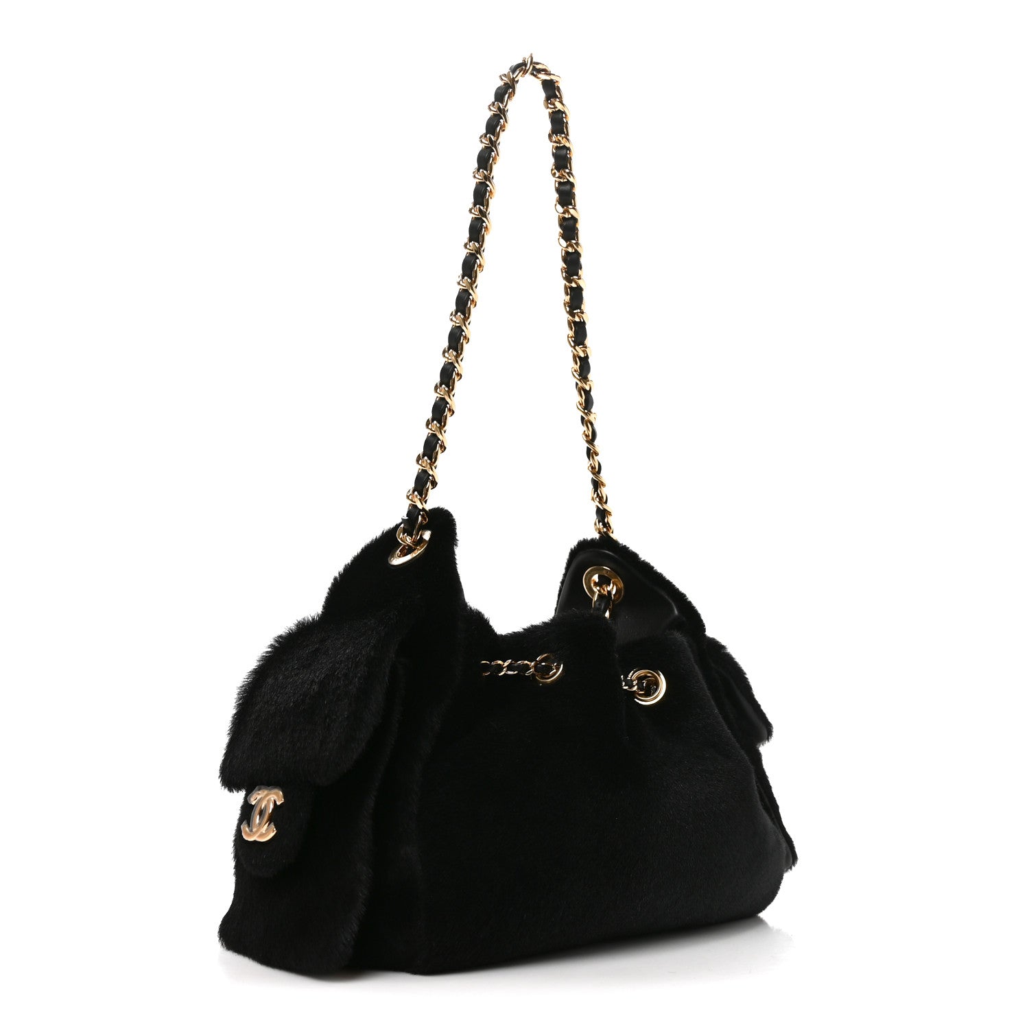 Chanel Pony Hair Mini Chanel 25 Handbag Black 3 of 10