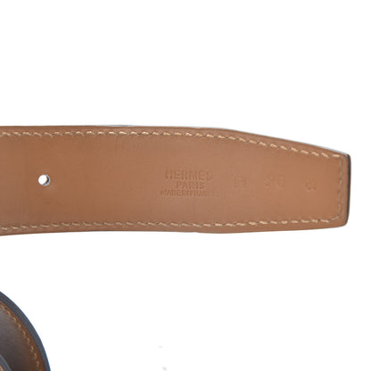 Hermes Ostrich 32mm Belt Strap 90 Gris Agate 3 of 7