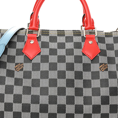 Louis Vuitton Damier Speedy Bandouliere 30 Black White 7 of 10