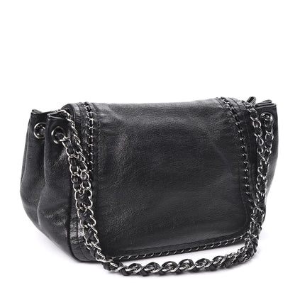 Chanel Metallic Goatskin Luxe Ligne Flap Black 2 of 9