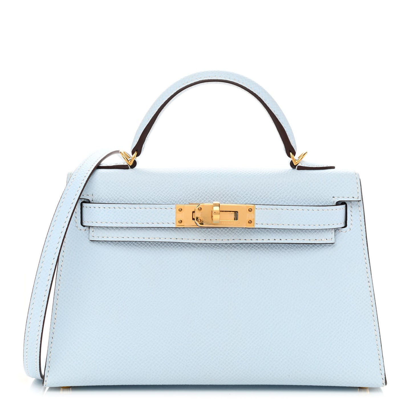 Epsom Mini Kelly Sellier 20 Bleu Brume
