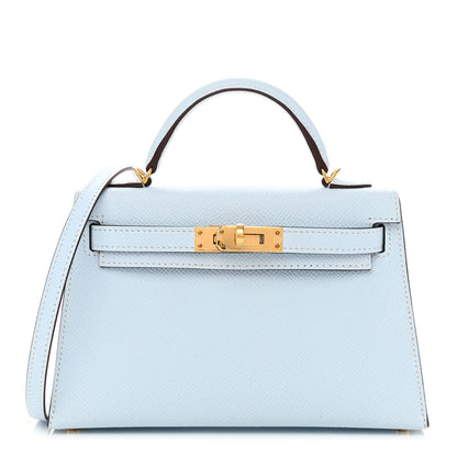 Hermes Epsom Mini Kelly Sellier 20 Bleu Brume 1 of 10